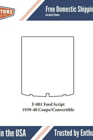 Exclusive Trunk Floor Mat Cover for 1939-40 Ford Coupe Ultra High Definition Rubber Smooth