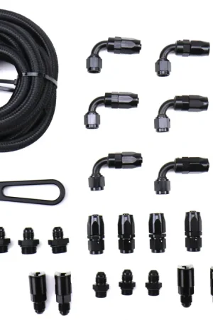 Reduced Price Torque Solution Braided Fuel Line Kit for -6 Aeromotive FPR for Cobb Flex Fuel Kit - 2002-2014 Subaru WRX / 2007-2021 STI