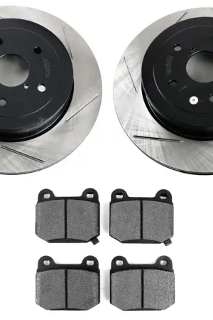 Buy Today Stoptech Street Axle Pack Slotted Rotors With Pads Rear - 2008-2017 Subaru STI