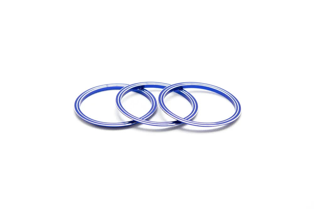 Markdown GCS Climate Control Trim Bezels (3 Pack) - Blue - 2015-2021 Subaru WRX / STI / 2014-2018 Forester / 2016-2017 Crosstrek