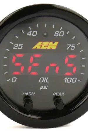 AEM X Series Universal Oil Pressure Gauge 0-100psi 52mm - Universal Fresh Stock
