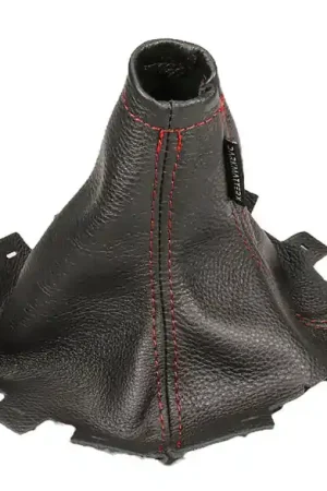 Place Order DarkMatterX Shift Boot - Black / Gaucho Leather / Red Stitching - 2008-2014 Subaru STI