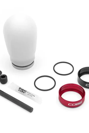 Instant Buy COBB Tall Weighted Shift Knob - White - 2013-2016 Scion FR-S / 2013-2024 Subaru BRZ / 2017-2024 Toyota GT-86/GR86 (Manual Models ONLY)