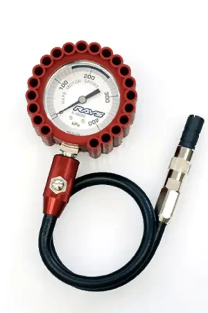 Clearance Rays Racing Air Gauge 75 PSI (Red) - Universal