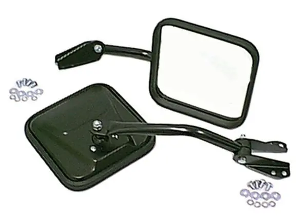 High Quality Omix Side Mirror Kit Black- 55-86 Jeep CJ Models