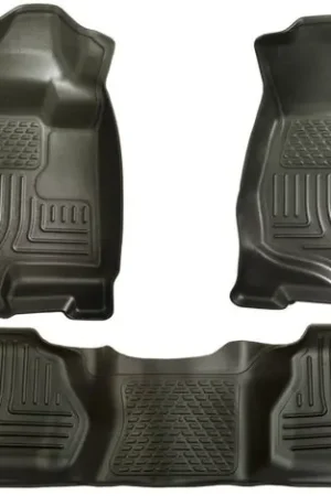 Worldwide Shipping Husky Liners 07-12 Chevy Silverado/GMC Sierra Extended Cab WeatherBeater Combo Black Floor Liners