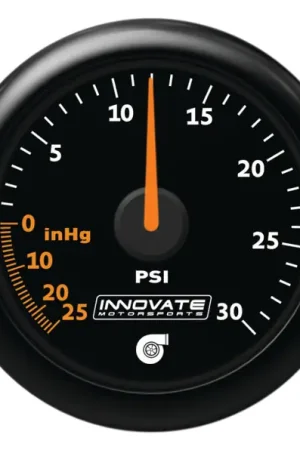 Innovate MTX Analog 30 PSI Vacuum/Boost Gauge Kit - Black Faceplate Deal
