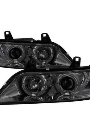 Popular Spyder BMW Z3 96-02 Projector Headlights LED Halo Smoke High H1 Low H1 PRO-YD-BMWZ396-HL-SM