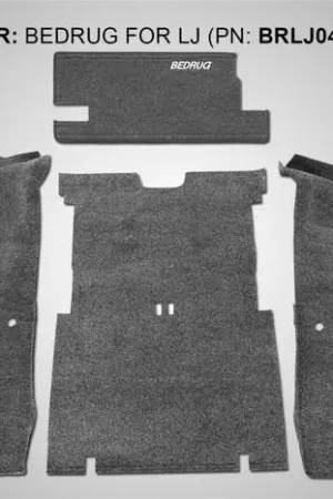 Trusted Brand BedRug 03-06 Jeep LJ Unlimited Rear 4pc Cargo Kit (Incl Tailgate & Tub Liner)