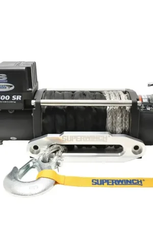 Superwinch 9500 LBS 12V DC 3/8in x 80ft Synthetic Rope Tiger Shark 9500 Winch Price Drop