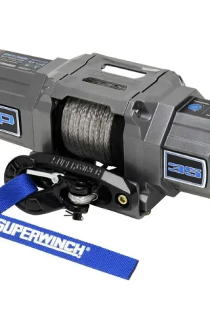 Superwinch 3500 LBS 12V DC 7/32in x 40ft Synthetic Rope Hawse Fairlead SP 35SR Winch Top Rated