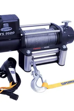 Superwinch 9500 LBS 12V DC 11/32in x 95ft Steel Rope Tiger Shark 9500 Winch Top Rated