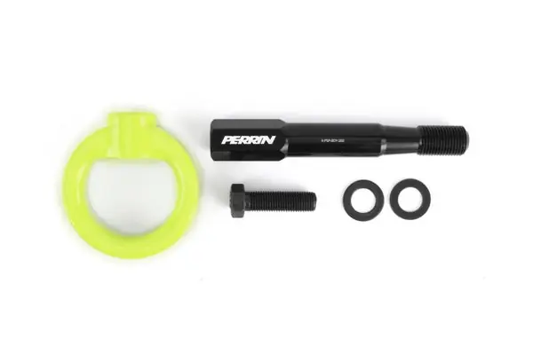 Modern PERRIN 15-17 Subaru WRX & STI / 13-17 Crosstrek / 12-16 Impreza Tow Hook Kit (Front) - Neon Yellow