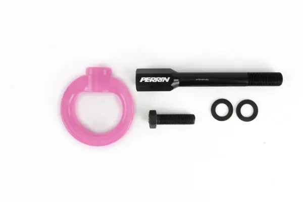 PERRIN 02-07 Subaru WRX/STI Tow Hook Kit (Front) - Hyper Pink Budget