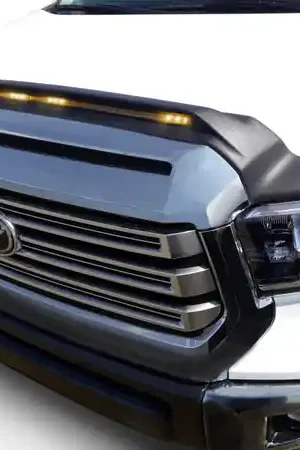Last Chance AVS 2014-2019 Toyota Tundra Aeroskin Low Profile Hood Shield w/ Lights - Black