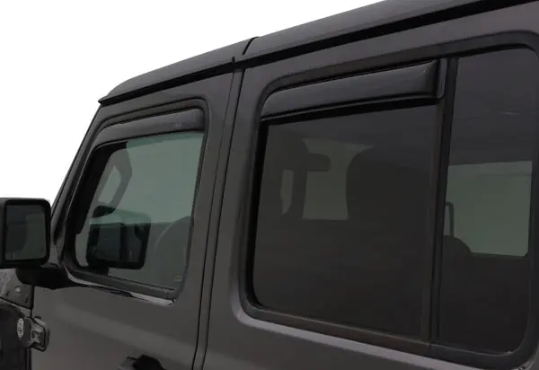 Shop Now AVS 2018 Jeep Wrangler Unlimited (4-Door) Ventvisor In-Channel Window Deflectors 4pc - Smoke