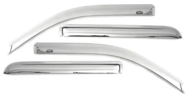 While Supplies Last AVS 20-22 Chevrolet Silverado 1500 LTD Ext. Cab/DC F&R Ventvisor Window Deflectors 4pc - Chrome