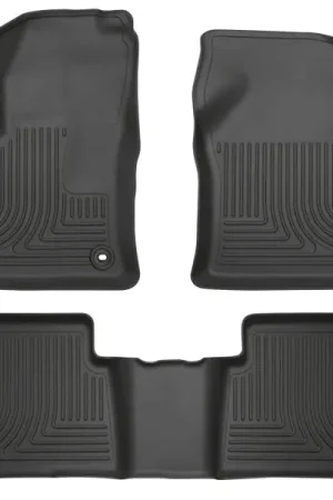 Husky Liners 2016 Toyota Prius Weatherbeater Black Front & 2nd Seat Floor Liners (Footwell Coverage) Direct From Factory