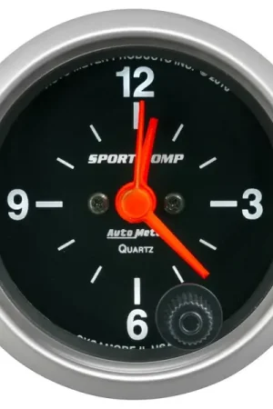 Special Discount Autometer Sport-Comp 2-1/16in. 12 Hour Analog Clock Gauge