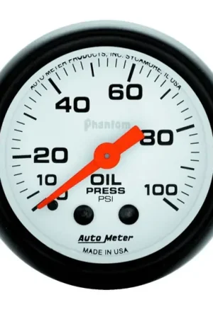 Order Now Autometer Phantom 52mm 0-100 PSI Mechanical Oil Pressure Gauge