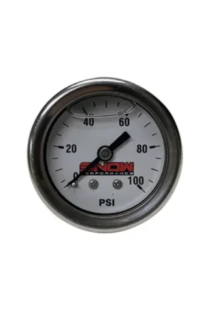 Fan Favorite Snow 0-100PSI Fuel Pressure Gauge (1/8in NPT)