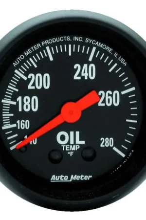 Autometer Z Series 2-1/16in 140-280 Degrees F Mechanical Oil Temperature Gauge Latest