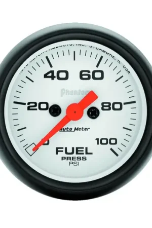 Autometer Phantom 52mm 0-100 PSI Fuel Pressure Gauge Secure Checkout