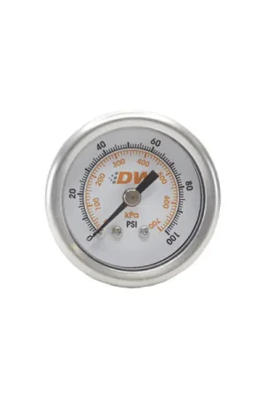 DeatschWerks 0-100 PSI 1/8in NPT Mechanical Fuel Pressure Gauge 1.5in Diameter Black Housing Discount