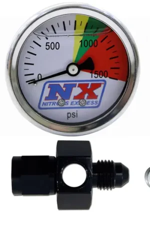 Nitrous Express N2O Flo-Thru Pressure Gauge (0-1500 PSI) 6AN Hot Deal