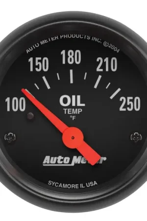 Fresh Stock Autometer Z-Series 52mm 100-250 Degrees F. SSE Oil Temp Gauge