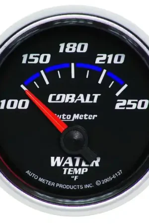 Deal Autometer Cobalt 52.4mm 100-250 deg. F Short Sweep Electronic Water Temperature Gauge