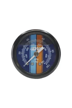 DeatschWerks 0-100 PSI 1/8in NPT Mechanical Fuel Pressure Gauge 1.5in Diam. Black Housing Blue Face Factory Price