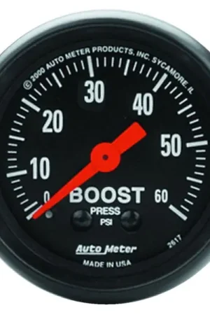 Crafted Autometer Z Series 52mm 0-60 PSI Mechanical Boost Gauge