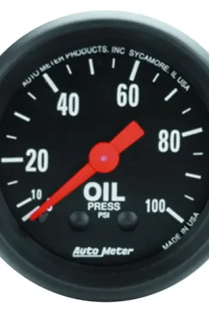 Limited Edition Autometer Z Series 52mm 0-100 PSI Mechanical Oil Pressure Gauge