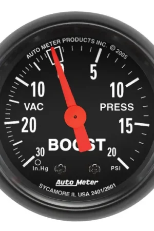 Autometer Z Series 52mm 20 PSI Mechanical Boost Vacumm Gauge Limited Edition