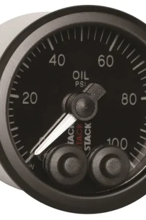 Autometer Stack Instruments Pro Control 52mm 0-100 PSI Oil Pressure Gauge - Black (1/8in NPTF Male) Low Price
