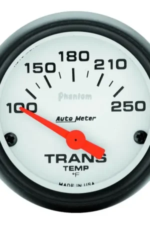Premium Autometer Phantom 52mm Short Sweep Electronic 100-250 Deg F Transmission Temperature Gauge
