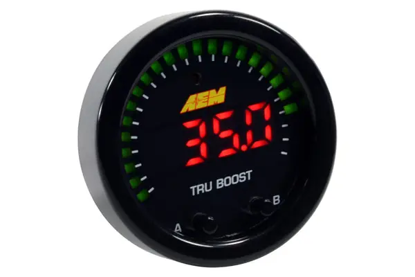 AEM X-Series Tru-Boost Controller Gauge w/ Boost Control Solenoid 80PSIg Internal MAP Sensor Buy Online