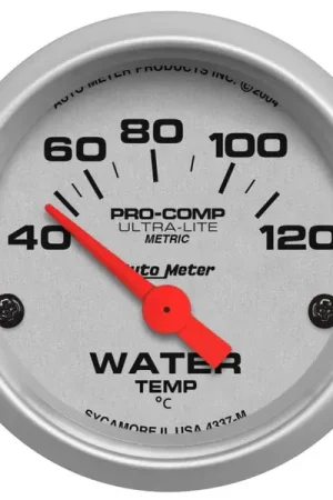 Handmade Autometer Ultra-Lite 52mm 40-120 Deg C Short Sweep Electronic Water Temp Gauge