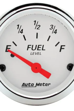 Instant Buy Autometer Arctic White 52mm 0E-90F Short Sweep Electronic Fuel Level Gauge