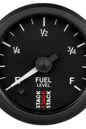 Autometer Stack Instruments 52mm 0-280 Ohm Programmable Pro Stepper Motor Fuel Level Gauge - Black Genuine