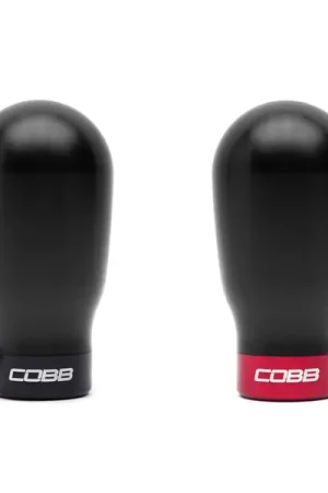 Time-Limited Cobb Subaru 6-Speed Tall Weighted COBB Shift Knob - Black (Incl. Both Red + Blk Collars)