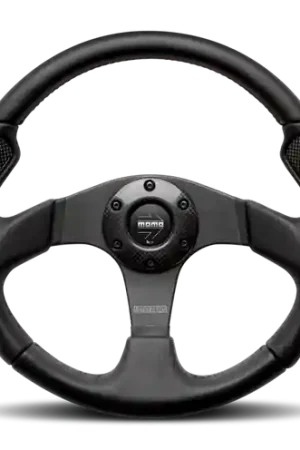 Holiday Sale Momo Jet Steering Wheel 350 mm -  Black AirLeather/Black Spokes
