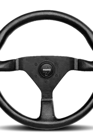 Don’t Miss Out Momo Montecarlo Steering Wheel 320 mm - Black Leather/Red Stitch/Black Spokes