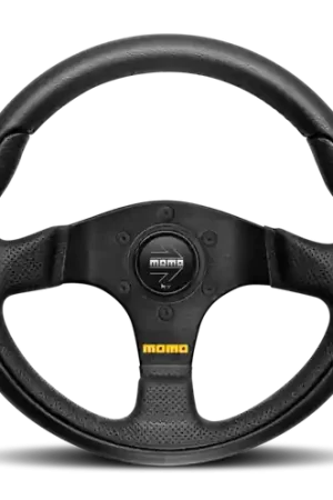 Don’t Miss Out Momo Team Steering Wheel 300 mm - 4 Black Leather/Black Spokes