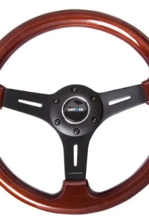 NRG Classic Wood Grain Steering Wheel (330mm) Wood Grain w/Matte Black 3-Spoke Center Original