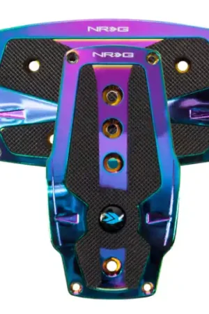 Popular NRG Aluminum Sport Pedal A/T - Neochrome w/Black Rubber Inserts