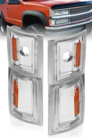Last Chance ANZO 1994-1998 Chevrolet Blazer Corner Lights Clear Lens w/ Amber Reflector