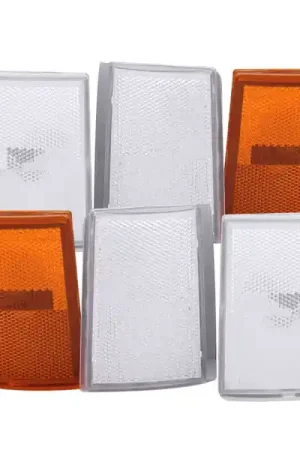 ANZO Corner Lights 1988-1993 Chevrolet C1500 Euro Corner Lights 4 Clear and 2 Amber 6pc Hassle-Free Returns
