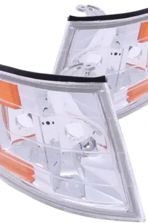 Viral ANZO Corner Lights 1994-1997 Honda Accord Euro Corner Lights Chrome w/ Amber Reflector